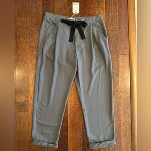 🆕 Rag Poets Gray Cropped Pants with Black Bow